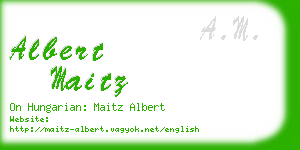 albert maitz business card